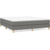 Image de Cadre de lit gris foncé 180×200 cm Tissu
