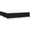 Image de Cadre de lit sans matelas Noir 180x200 cm Tissu