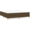 Image de vidaXL Sommier boxspring brun foncé 180x200 cm Tissu