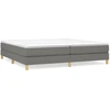 Image de vidaXL Sommier boxspring gris foncé 200x200 cm Tissu