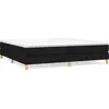 Image de vidaXL Sommier boxspring noir 200x200 cm Tissu