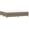 Image de vidaXL Sommier boxspring Taupe 200x200 cm Tissu