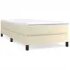 Image de vidaXL Sommier boxspring Crème 80x200 cm similicuir