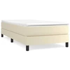 Image de vidaXL Sommier boxspring Crème 100x200 cm similicuir