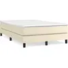 Image de vidaXL Sommier boxspring Crème 120x200 cm Similicuir
