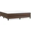 Image de vidaXL Sommier boxspring brun 180x200 cm similicuir
