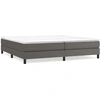 Image de vidaXL Sommier boxspring Gris 200x200 cm Similicuir