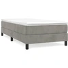 Image de Cadre de lit gris clair 90x190 cm velours