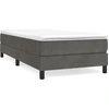 Image de Cadre de lit gris foncé 90x190 cm velours