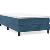 Image de Sommier sans matelas bleu foncé 90x190 cm velours