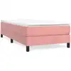 Image de vidaXL Sommier tapissier rose 90x190 cm velours