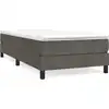 Image de Cadre de lit gris foncé 90x200 cm velours