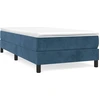 Image de Sommier sans matelas bleu foncé 90x200 cm velours