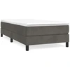 Image de Cadre de lit gris foncé 100x200 cm velours