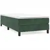 Image de vidaXL Sommier boxspring vert foncé 100x200 cm velours