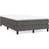 Image de Cadre de lit sans matelas gris foncé 120x200 cm velours