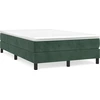 Image de vidaXL Sommier boxspring vert foncé 120x200 cm velours