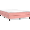 Image de vidaXL Sommier tapissier rose 140x190 cm velours