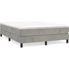 Image de Cadre de lit sans matelas gris clair 140x200 cm velours