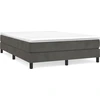Image de Cadre de lit gris foncé 140x200 cm velours