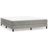 Image de Cadre de lit sans matelas gris clair 160x200 cm velours