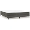 Image de Cadre de lit sans matelas gris foncé 160x200 cm velours