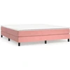 Image de vidaXL Sommier tapissier rose 160x200 cm velours