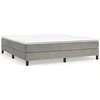 Image de Cadre de lit sans matelas gris clair 180x200 cm velours