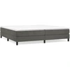 Image de Cadre de lit sans matelas gris foncé 200x200 cm velours