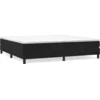 Image de Sommier sans matelas noir 200x200 cm velours