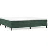 Image de vidaXL Sommier boxspring vert foncé 200x200 cm velours