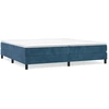 Image de Cadre de lit sans matelas bleu foncé 200x200 cm velours