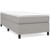 Image de Cadre de lit sans matelas gris clair 80x200 cm Tissu