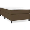 Image de vidaXL Sommier boxspring brun foncé 80x200 cm Tissu