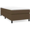 Image de vidaXL Sommier boxspring brun foncé 90x190 cm Tissu