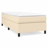 Image de Cadre de lit Crème 90x190 cm Tissu