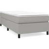 Image de Cadre de lit gris clair 90x200 cm Tissu