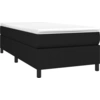 Image de Cadre de lit noir 100x200 cm Tissu