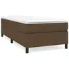 Image de vidaXL Sommier boxspring brun foncé 100x200 cm Tissu