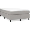 Image de Cadre de lit sans matelas gris clair 120x200 cm Tissu