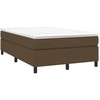 Image de vidaXL Sommier tapissier marron foncé 120x200 cm tissu