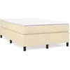 Image de vidaXL Sommier boxspring Crème 120x200 cm Tissu