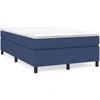 Image de vidaXL Sommier boxspring bleu 120x200 cm Tissu