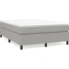 Image de Cadre de lit gris clair 140x190 cm Tissu