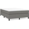 Image de Cadre de lit sans matelas gris foncé 140x190 cm Tissu