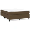 Image de vidaXL Sommier boxspring brun foncé 140x190 cm Tissu