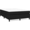 Image de Cadre de lit sans matelas Noir 140x200 cm Tissu