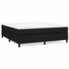 Image de Cadre de lit noir 160x200 cm Tissu