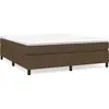 Image de vidaXL Sommier boxspring brun foncé 180x200 cm Tissu