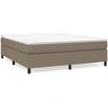 Image de vidaXL Sommier boxspring Taupe 180x200 cm Tissu